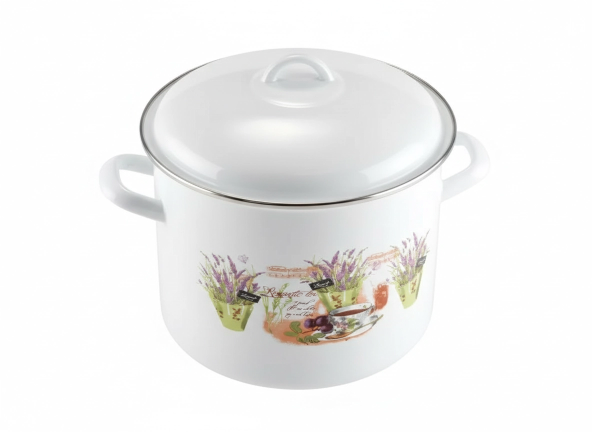Smaltovaný hrniec s pokrievkou 8,6l Levandula